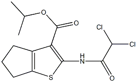 isopropyl 2-[(dichloroacetyl)amino]-5,6-dihydro-4H-cyclopenta[b]thiophene-3-carboxylate Struktur