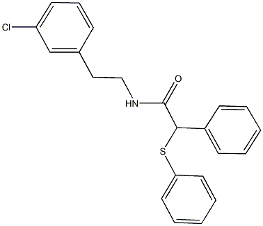 N-[2-(3-chlorophenyl)ethyl]-2-phenyl-2-(phenylsulfanyl)acetamide Struktur