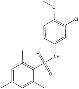 N-(3-chloro-4-methoxyphenyl)-2,4,6-trimethylbenzenesulfonamide Struktur