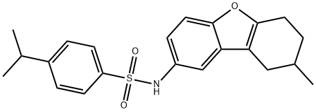 4-isopropyl-N-(8-methyl-6,7,8,9-tetrahydrodibenzo[b,d]furan-2-yl)benzenesulfonamide Struktur