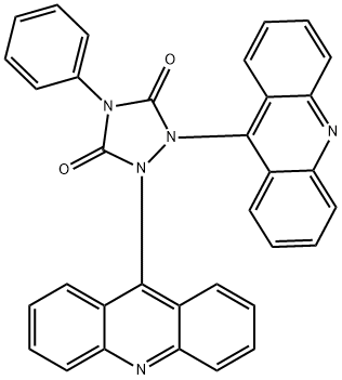 1,2-di(9-acridinyl)-4-phenyl-1,2,4-triazolidine-3,5-dione Struktur