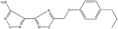 4-{5-[(4-propylphenoxy)methyl]-1,2,4-oxadiazol-3-yl}-1,2,5-oxadiazol-3-amine Struktur