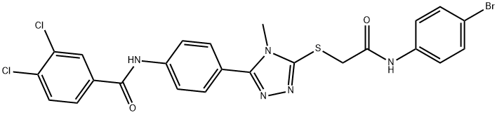 N-[4-(5-{[2-(4-bromoanilino)-2-oxoethyl]sulfanyl}-4-methyl-4H-1,2,4-triazol-3-yl)phenyl]-3,4-dichlorobenzamide Struktur