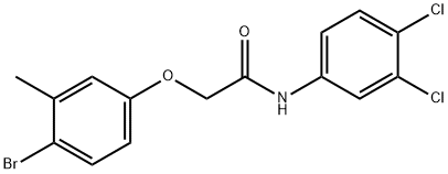 2-(4-bromo-3-methylphenoxy)-N-(3,4-dichlorophenyl)acetamide Struktur