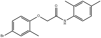 2-(4-bromo-2-methylphenoxy)-N-(2,4-dimethylphenyl)acetamide Struktur