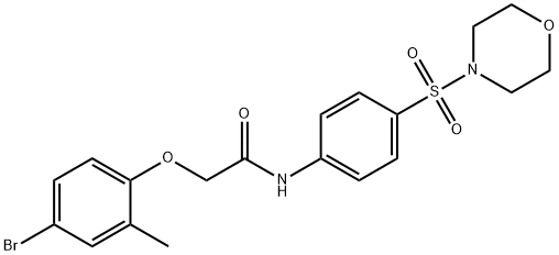 2-(4-bromo-2-methylphenoxy)-N-[4-(morpholin-4-ylsulfonyl)phenyl]acetamide Struktur