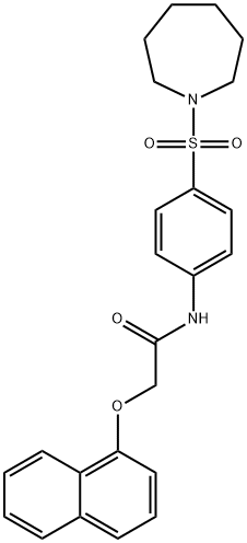 N-[4-(1-azepanylsulfonyl)phenyl]-2-(1-naphthyloxy)acetamide Struktur