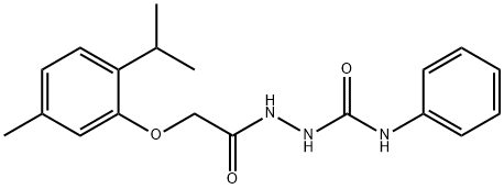 2-[(2-isopropyl-5-methylphenoxy)acetyl]-N-phenylhydrazinecarboxamide Struktur