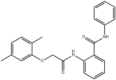 2-{[(2,5-dimethylphenoxy)acetyl]amino}-N-phenylbenzamide Struktur