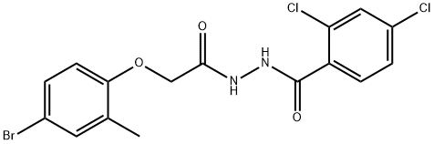 N'-[(4-bromo-2-methylphenoxy)acetyl]-2,4-dichlorobenzohydrazide Struktur