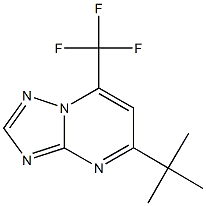 5-tert-butyl-7-(trifluoromethyl)[1,2,4]triazolo[1,5-a]pyrimidine Struktur