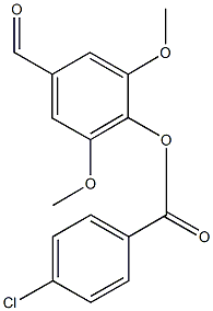 4-formyl-2,6-dimethoxyphenyl 4-chlorobenzoate Struktur