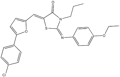 5-{[5-(4-chlorophenyl)-2-furyl]methylene}-2-[(4-ethoxyphenyl)imino]-3-propyl-1,3-thiazolidin-4-one Struktur