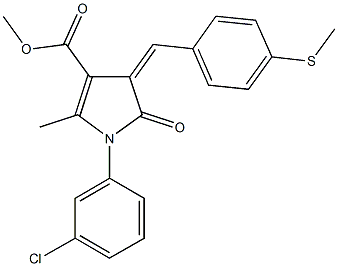 methyl 1-(3-chlorophenyl)-2-methyl-4-[4-(methylsulfanyl)benzylidene]-5-oxo-4,5-dihydro-1H-pyrrole-3-carboxylate Struktur