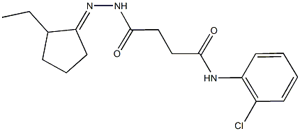 N-(2-chlorophenyl)-4-[2-(2-ethylcyclopentylidene)hydrazino]-4-oxobutanamide Struktur