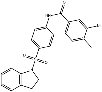 3-bromo-N-[4-(2,3-dihydro-1H-indol-1-ylsulfonyl)phenyl]-4-methylbenzamide Struktur