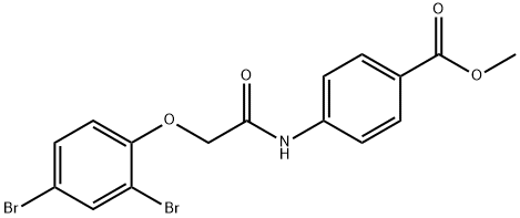 methyl 4-{[(2,4-dibromophenoxy)acetyl]amino}benzoate Struktur