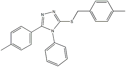 4-methylbenzyl 5-(4-methylphenyl)-4-phenyl-4H-1,2,4-triazol-3-yl sulfide Struktur