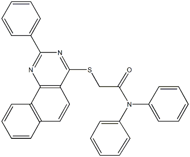 N,N-diphenyl-2-[(2-phenylbenzo[h]quinazolin-4-yl)sulfanyl]acetamide Struktur