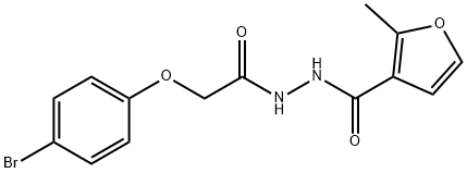 N'-[(4-bromophenoxy)acetyl]-2-methyl-3-furohydrazide Struktur