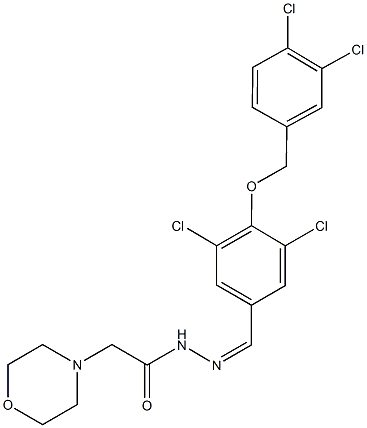 N'-{3,5-dichloro-4-[(3,4-dichlorobenzyl)oxy]benzylidene}-2-(4-morpholinyl)acetohydrazide Struktur