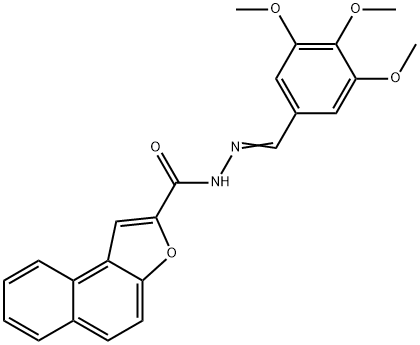 N'-(3,4,5-trimethoxybenzylidene)naphtho[2,1-b]furan-2-carbohydrazide Struktur