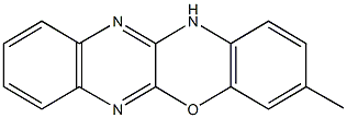 3-methyl-12H-quinoxalino[2,3-b][1,4]benzoxazine Struktur