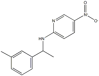 5-nitro-2-{[1-(3-methylphenyl)ethyl]amino}pyridine Struktur