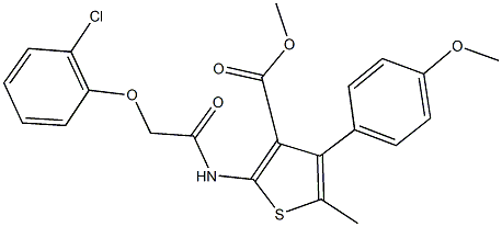 methyl 2-{[(2-chlorophenoxy)acetyl]amino}-4-(4-methoxyphenyl)-5-methyl-3-thiophenecarboxylate Struktur