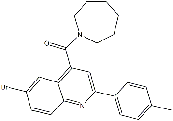 4-(1-azepanylcarbonyl)-6-bromo-2-(4-methylphenyl)quinoline Struktur