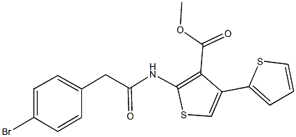 methyl 2-{[(4-bromophenyl)acetyl]amino}-2',4-bithiophene-3-carboxylate Struktur