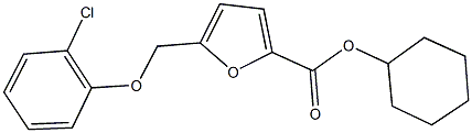 cyclohexyl 5-[(2-chlorophenoxy)methyl]-2-furoate Struktur