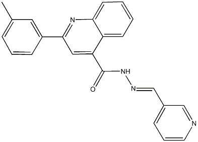 2-(3-methylphenyl)-N'-(3-pyridinylmethylene)-4-quinolinecarbohydrazide Struktur