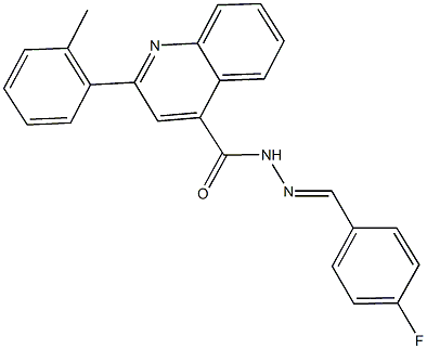 N'-(4-fluorobenzylidene)-2-(2-methylphenyl)-4-quinolinecarbohydrazide Struktur