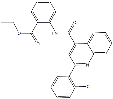 ethyl 2-({[2-(2-chlorophenyl)-4-quinolinyl]carbonyl}amino)benzoate Struktur