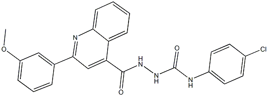 N-(4-chlorophenyl)-2-{[2-(3-methoxyphenyl)-4-quinolinyl]carbonyl}hydrazinecarboxamide Struktur