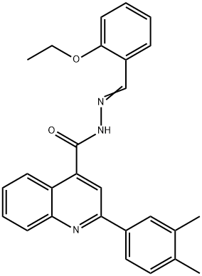 2-(3,4-dimethylphenyl)-N'-(2-ethoxybenzylidene)-4-quinolinecarbohydrazide Struktur