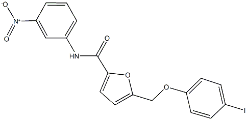 N-{3-nitrophenyl}-5-[(4-iodophenoxy)methyl]-2-furamide Struktur