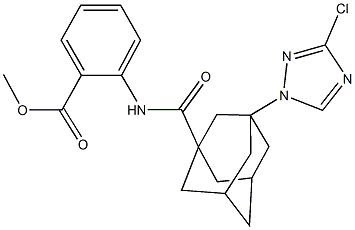 methyl 2-({[3-(3-chloro-1H-1,2,4-triazol-1-yl)-1-adamantyl]carbonyl}amino)benzoate Struktur