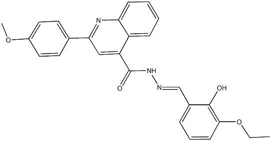 N'-(3-ethoxy-2-hydroxybenzylidene)-2-(4-methoxyphenyl)-4-quinolinecarbohydrazide Struktur