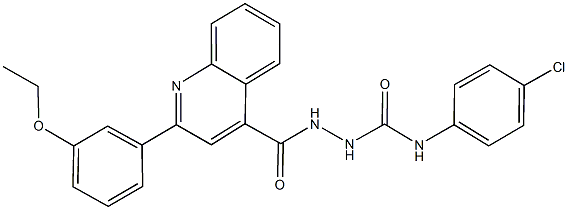 N-(4-chlorophenyl)-2-{[2-(3-ethoxyphenyl)-4-quinolinyl]carbonyl}hydrazinecarboxamide Struktur