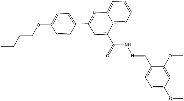 2-(4-butoxyphenyl)-N'-(2,4-dimethoxybenzylidene)-4-quinolinecarbohydrazide Struktur