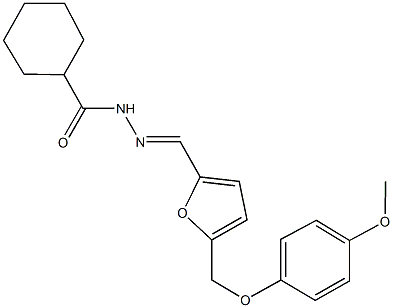 N'-({5-[(4-methoxyphenoxy)methyl]-2-furyl}methylene)cyclohexanecarbohydrazide Structure