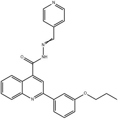 2-(3-propoxyphenyl)-N'-(4-pyridinylmethylene)-4-quinolinecarbohydrazide Struktur