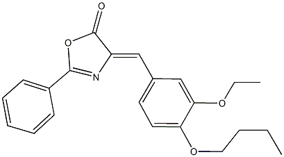 4-(4-butoxy-3-ethoxybenzylidene)-2-phenyl-1,3-oxazol-5(4H)-one Struktur