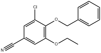 4-(benzyloxy)-3-chloro-5-ethoxybenzonitrile Struktur