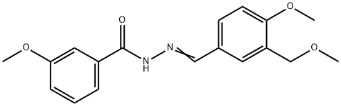 3-methoxy-N'-[4-methoxy-3-(methoxymethyl)benzylidene]benzohydrazide Struktur