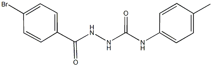 2-(4-bromobenzoyl)-N-(4-methylphenyl)hydrazinecarboxamide Struktur