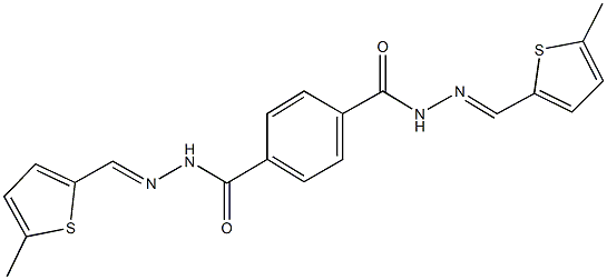 N'~1~,N'~4~-bis[(5-methyl-2-thienyl)methylene]terephthalohydrazide Struktur