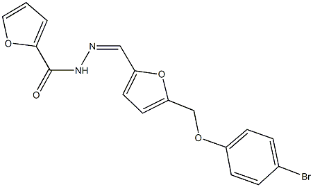 N'-({5-[(4-bromophenoxy)methyl]-2-furyl}methylene)-2-furohydrazide Struktur